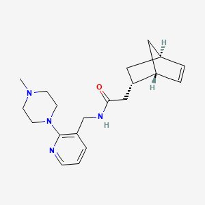 molecular formula C20H28N4O B5026856 2-[(1S*,2S*,4S*)-bicyclo[2.2.1]hept-5-en-2-yl]-N-{[2-(4-methyl-1-piperazinyl)-3-pyridinyl]methyl}acetamide 