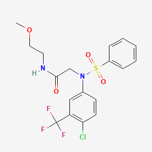 N~2~-[4-chloro-3-(trifluoromethyl)phenyl]-N~1~-(2-methoxyethyl)-N~2~-(phenylsulfonyl)glycinamide