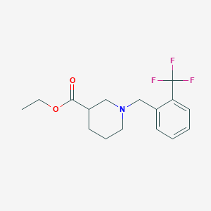 molecular formula C16H20F3NO2 B5026887 ethyl 1-[2-(trifluoromethyl)benzyl]-3-piperidinecarboxylate 