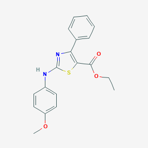 Ethyl 2-(4-methoxyanilino)-4-phenyl-1,3-thiazole-5-carboxylate