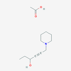 molecular formula C13H23NO3 B5026928 6-(1-piperidinyl)-4-hexyn-3-ol acetate (salt) 