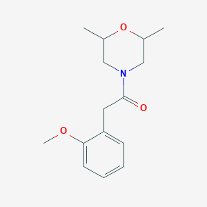 molecular formula C15H21NO3 B5026936 4-[(2-methoxyphenyl)acetyl]-2,6-dimethylmorpholine 