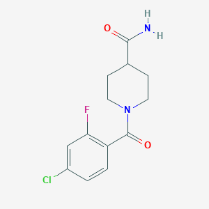 molecular formula C13H14ClFN2O2 B5026944 1-(4-chloro-2-fluorobenzoyl)-4-piperidinecarboxamide 