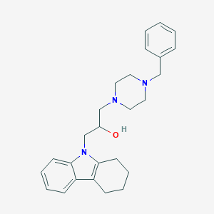 molecular formula C26H33N3O B502696 1-(4-benzyl-1-piperazinyl)-3-(1,2,3,4-tetrahydro-9H-carbazol-9-yl)-2-propanol 