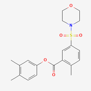 3,4-dimethylphenyl 2-methyl-5-(4-morpholinylsulfonyl)benzoate