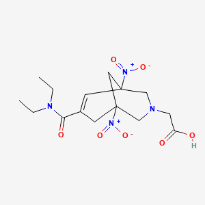 molecular formula C15H22N4O7 B5026986 {7-[(diethylamino)carbonyl]-1,5-dinitro-3-azabicyclo[3.3.1]non-6-en-3-yl}acetic acid 