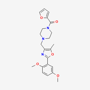 1-{[2-(2,5-dimethoxyphenyl)-5-methyl-1,3-oxazol-4-yl]methyl}-4-(2-furoyl)piperazine