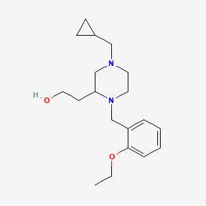 molecular formula C19H30N2O2 B5027044 2-[4-(cyclopropylmethyl)-1-(2-ethoxybenzyl)-2-piperazinyl]ethanol 