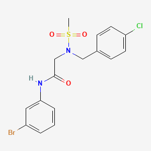 N~1~-(3-bromophenyl)-N~2~-(4-chlorobenzyl)-N~2~-(methylsulfonyl)glycinamide