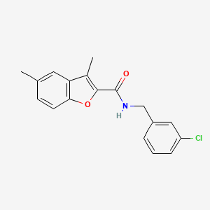 N-(3-chlorobenzyl)-3,5-dimethyl-1-benzofuran-2-carboxamide