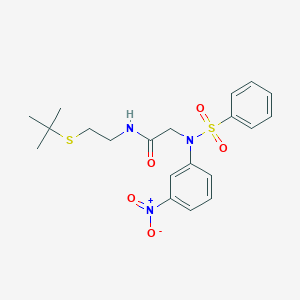 N~1~-[2-(tert-butylthio)ethyl]-N~2~-(3-nitrophenyl)-N~2~-(phenylsulfonyl)glycinamide