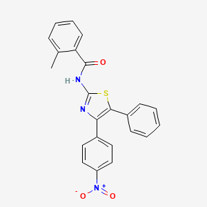 2-methyl-N-[4-(4-nitrophenyl)-5-phenyl-1,3-thiazol-2-yl]benzamide