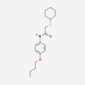 molecular formula C18H27NO2S B5027095 N-(4-butoxyphenyl)-2-(cyclohexylthio)acetamide 