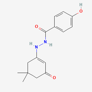 molecular formula C15H18N2O3 B5027106 N'-(5,5-dimethyl-3-oxo-1-cyclohexen-1-yl)-4-hydroxybenzohydrazide 