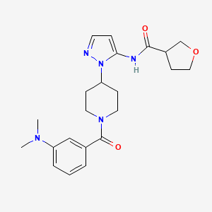 N-(1-{1-[3-(dimethylamino)benzoyl]-4-piperidinyl}-1H-pyrazol-5-yl)tetrahydro-3-furancarboxamide