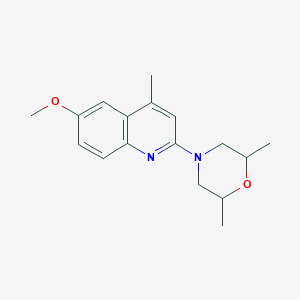 molecular formula C17H22N2O2 B5027118 2-(2,6-dimethyl-4-morpholinyl)-6-methoxy-4-methylquinoline 