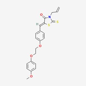 molecular formula C22H21NO4S2 B5027124 3-allyl-5-{4-[2-(4-methoxyphenoxy)ethoxy]benzylidene}-2-thioxo-1,3-thiazolidin-4-one 