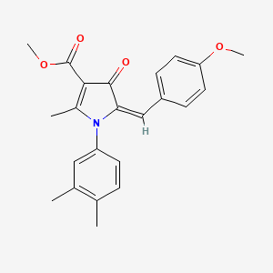 molecular formula C23H23NO4 B5027125 methyl 1-(3,4-dimethylphenyl)-5-(4-methoxybenzylidene)-2-methyl-4-oxo-4,5-dihydro-1H-pyrrole-3-carboxylate 