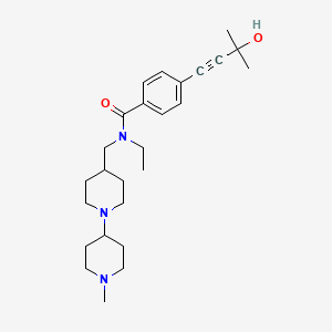 molecular formula C26H39N3O2 B5027135 N-ethyl-4-(3-hydroxy-3-methyl-1-butyn-1-yl)-N-[(1'-methyl-1,4'-bipiperidin-4-yl)methyl]benzamide 