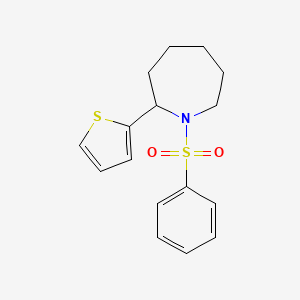 molecular formula C16H19NO2S2 B5027144 1-(phenylsulfonyl)-2-(2-thienyl)azepane 