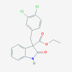 molecular formula C18H15Cl2NO3 B502717 Ethyl 3-(3,4-dichlorobenzyl)-2-oxo-3-indolinecarboxylate 