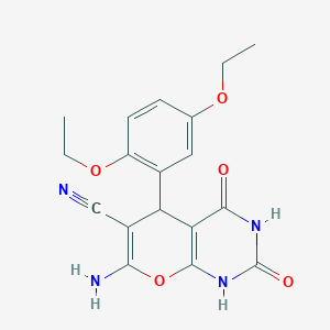 7-amino-5-(2,5-diethoxyphenyl)-2,4-dioxo-1,3,4,5-tetrahydro-2H-pyrano[2,3-d]pyrimidine-6-carbonitrile