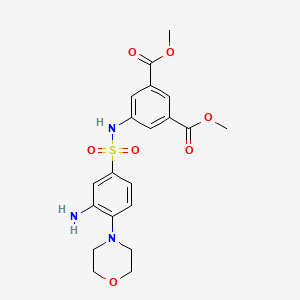 molecular formula C20H23N3O7S B5027234 dimethyl 5-({[3-amino-4-(4-morpholinyl)phenyl]sulfonyl}amino)isophthalate 