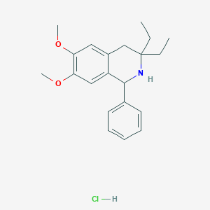 molecular formula C21H28ClNO2 B5027254 3,3-diethyl-6,7-dimethoxy-1-phenyl-1,2,3,4-tetrahydroisoquinoline hydrochloride 