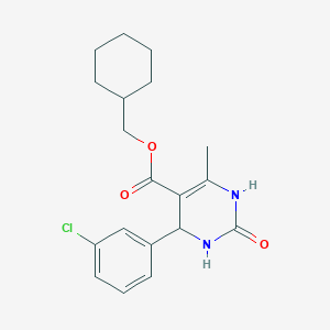 cyclohexylmethyl 4-(3-chlorophenyl)-6-methyl-2-oxo-1,2,3,4-tetrahydro-5-pyrimidinecarboxylate