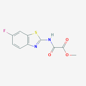 molecular formula C10H7FN2O3S B502727 Methyl [(6-fluoro-1,3-benzothiazol-2-yl)amino](oxo)acetate 