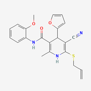 6-(allylthio)-5-cyano-4-(2-furyl)-N-(2-methoxyphenyl)-2-methyl-1,4-dihydro-3-pyridinecarboxamide