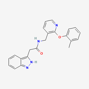 2-(1H-indazol-3-yl)-N-{[2-(2-methylphenoxy)-3-pyridinyl]methyl}acetamide