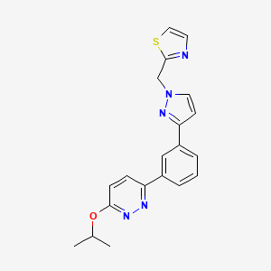 3-isopropoxy-6-{3-[1-(1,3-thiazol-2-ylmethyl)-1H-pyrazol-3-yl]phenyl}pyridazine