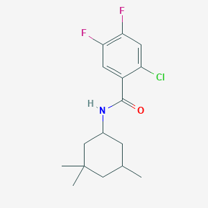 molecular formula C16H20ClF2NO B5027330 2-chloro-4,5-difluoro-N-(3,3,5-trimethylcyclohexyl)benzamide 