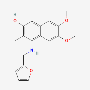 molecular formula C18H19NO4 B5027343 4-[(2-furylmethyl)amino]-6,7-dimethoxy-3-methyl-2-naphthol 