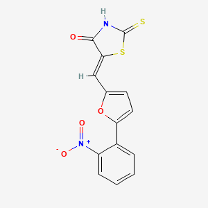 5-{[5-(2-nitrophenyl)-2-furyl]methylene}-2-thioxo-1,3-thiazolidin-4-one