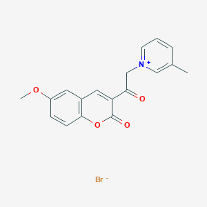 molecular formula C18H16BrNO4 B5027365 1-[2-(6-methoxy-2-oxo-2H-chromen-3-yl)-2-oxoethyl]-3-methylpyridinium bromide 