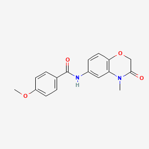 4-methoxy-N-(4-methyl-3-oxo-3,4-dihydro-2H-1,4-benzoxazin-6-yl)benzamide