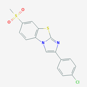 molecular formula C16H11ClN2O2S2 B502739 2-(4-Chlorophenyl)imidazo[2,1-b][1,3]benzothiazol-7-yl methyl sulfone 