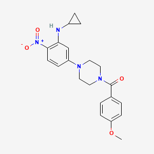 N-cyclopropyl-5-[4-(4-methoxybenzoyl)-1-piperazinyl]-2-nitroaniline