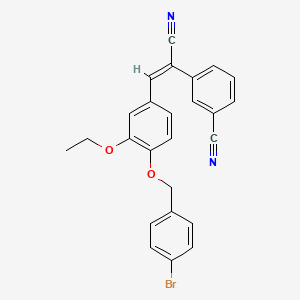 molecular formula C25H19BrN2O2 B5027402 3-(2-{4-[(4-bromobenzyl)oxy]-3-ethoxyphenyl}-1-cyanovinyl)benzonitrile 