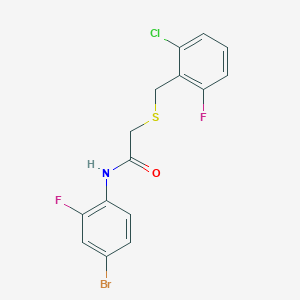 N-(4-bromo-2-fluorophenyl)-2-[(2-chloro-6-fluorobenzyl)thio]acetamide