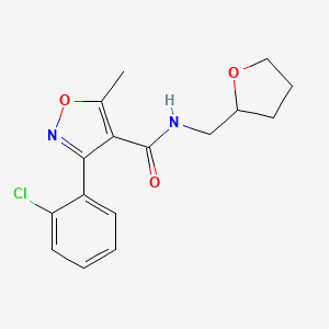 3-(2-chlorophenyl)-5-methyl-N-(tetrahydro-2-furanylmethyl)-4-isoxazolecarboxamide