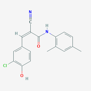 molecular formula C18H15ClN2O2 B5027436 3-(3-chloro-4-hydroxyphenyl)-2-cyano-N-(2,4-dimethylphenyl)acrylamide 