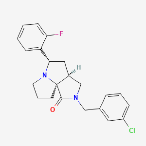 molecular formula C22H22ClFN2O B5027440 (3aS*,5S*,9aS*)-2-(3-chlorobenzyl)-5-(2-fluorophenyl)hexahydro-7H-pyrrolo[3,4-g]pyrrolizin-1(2H)-one 