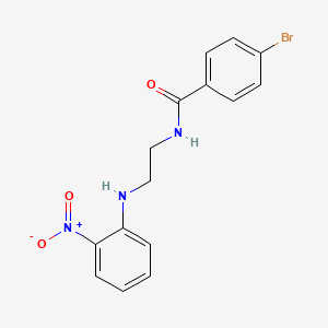 molecular formula C15H14BrN3O3 B5027449 4-bromo-N-{2-[(2-nitrophenyl)amino]ethyl}benzamide 