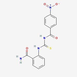 molecular formula C15H12N4O4S B5027460 2-({[(4-nitrobenzoyl)amino]carbonothioyl}amino)benzamide 