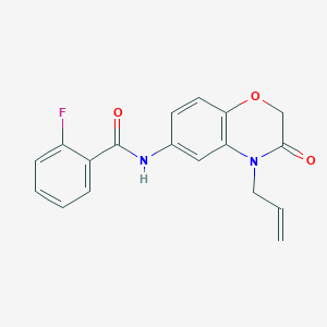 molecular formula C18H15FN2O3 B5027463 N-(4-allyl-3-oxo-3,4-dihydro-2H-1,4-benzoxazin-6-yl)-2-fluorobenzamide 