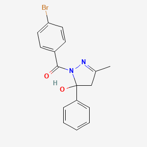 1-(4-bromobenzoyl)-3-methyl-5-phenyl-4,5-dihydro-1H-pyrazol-5-ol