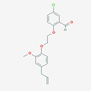 molecular formula C19H19ClO4 B5027466 2-[2-(4-allyl-2-methoxyphenoxy)ethoxy]-5-chlorobenzaldehyde 